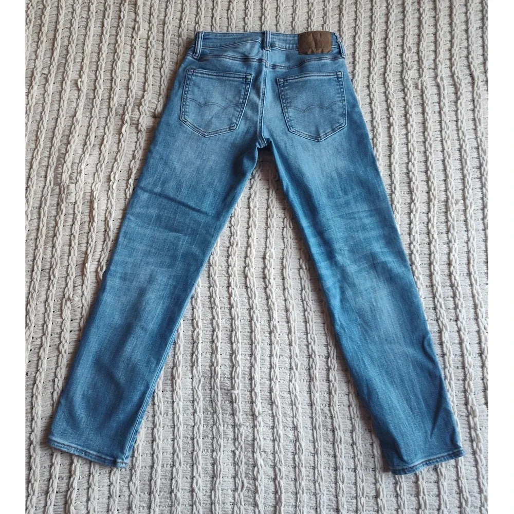 American Eagle Slim Straight Mens Jeans 28x30 Next Level Airflex Light Wash - Picture 3 of 11